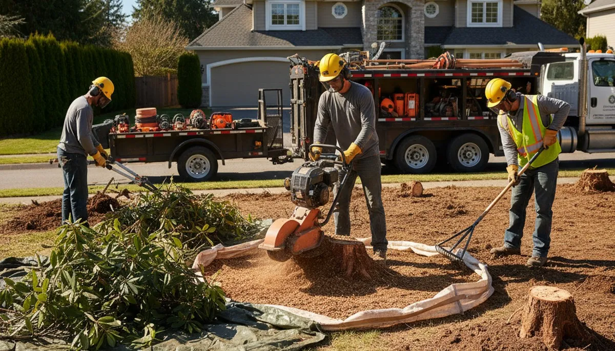 Las Vegas, NV shrub removal by Arbor Tree Care for overgrown and dead landscape shrubs