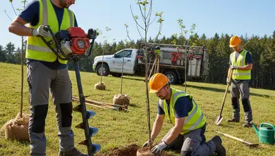 Tree planting service in Las Vegas, NV for desert-ready landscape establishment