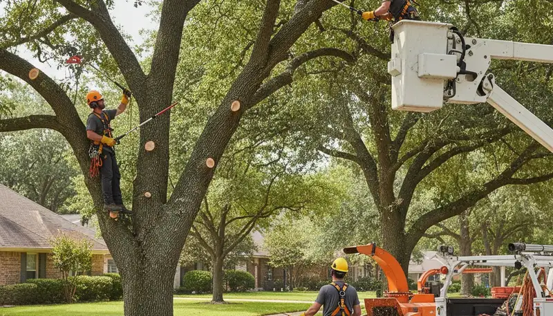 Las Vegas, NV arborist pruning a tree to improve health and reduce hazards