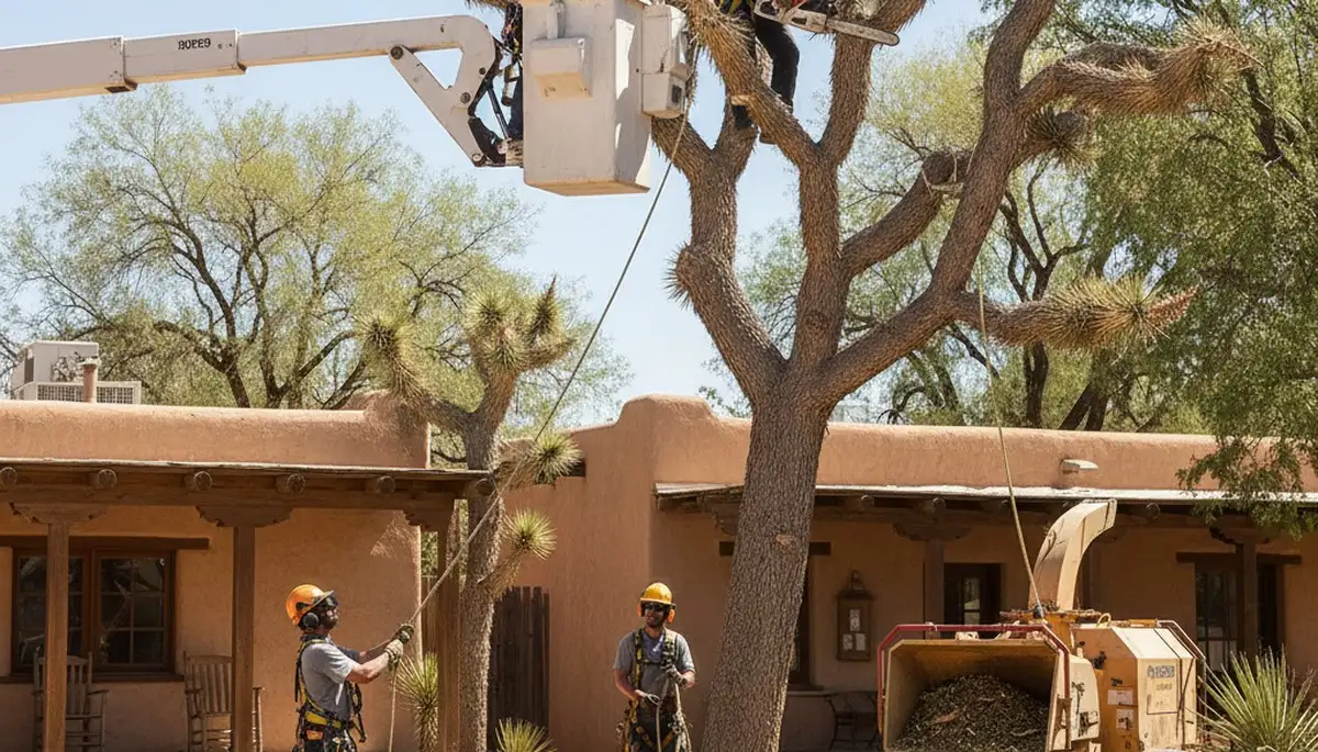 Tree service crew in Las Vegas, NV providing professional tree trimming and removal services