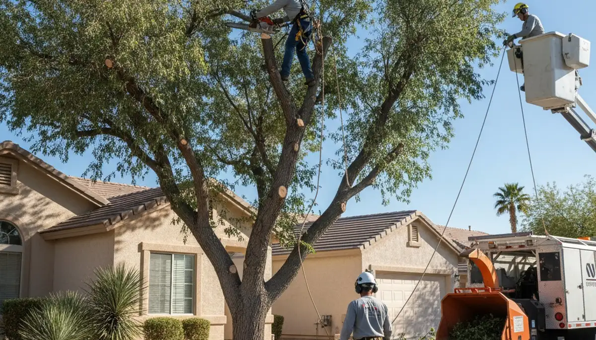 Tree service crew in Las Vegas, NV providing professional tree care and removal services