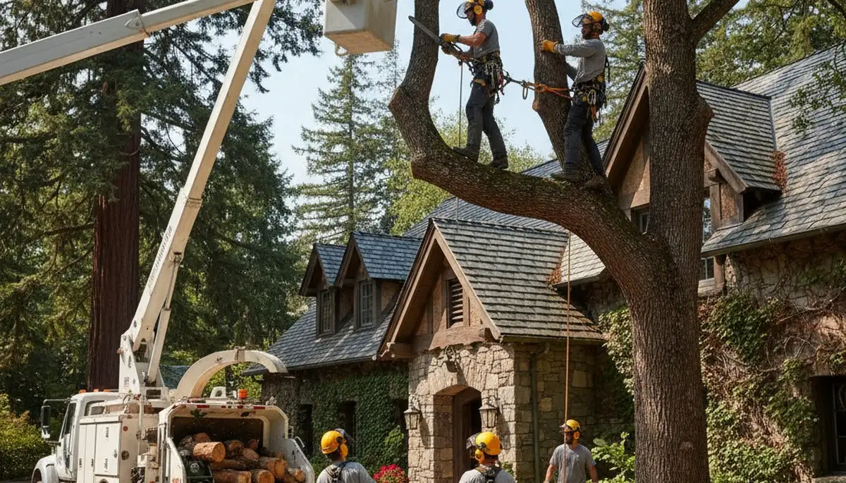 Tree service crew in Las Vegas, NV providing professional tree trimming and removal services